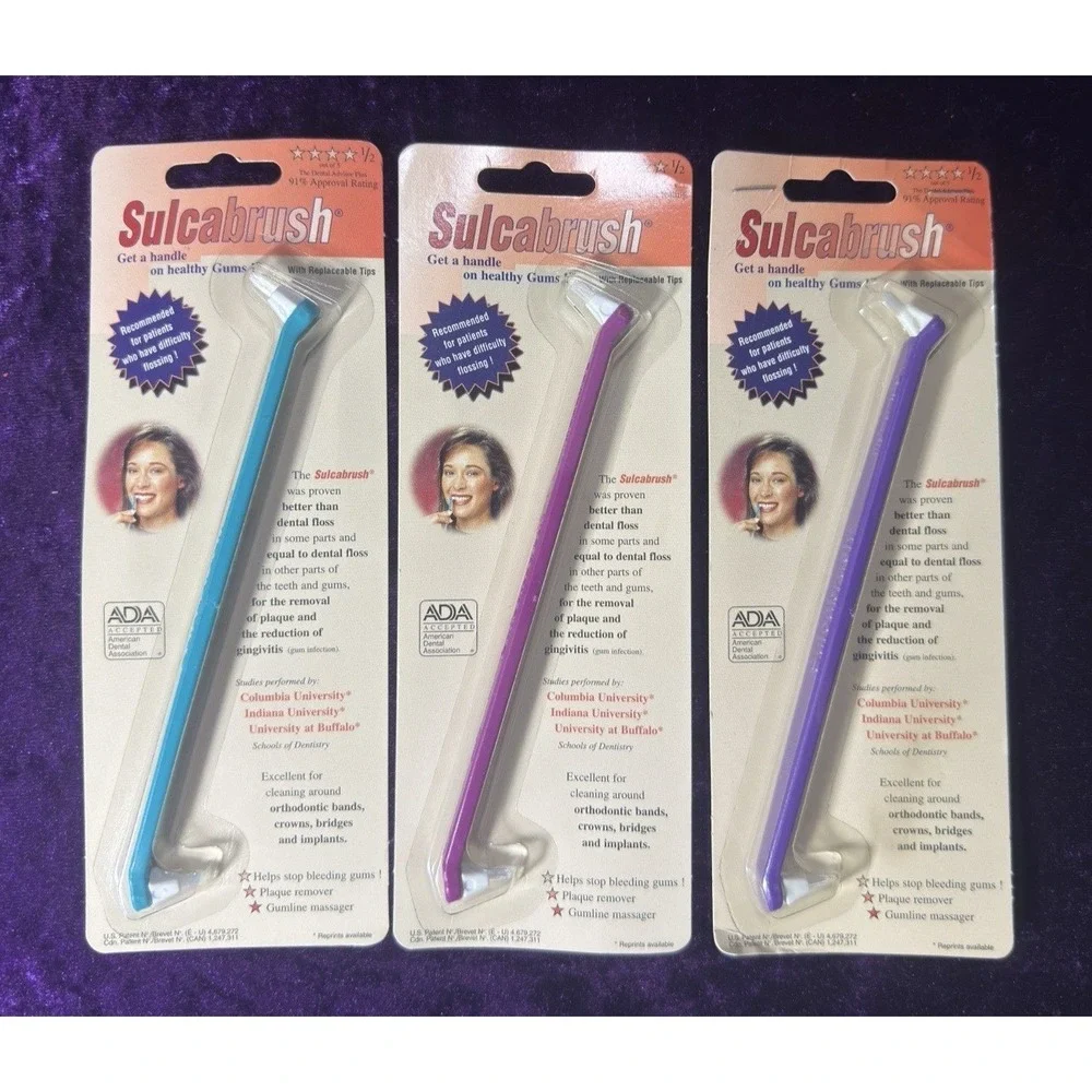 Sulcabrush Dental Brushes Healthy Gums Dental Oral Cleaning Gum Brush Sealed New